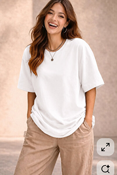 ArtYus Basic Unprinted Unisex Oversize T-Shirt – Cotton Crew Neck Casual T-Shirt