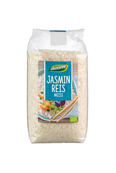 Dennree Orez alb organic cu iasomie 1 kg