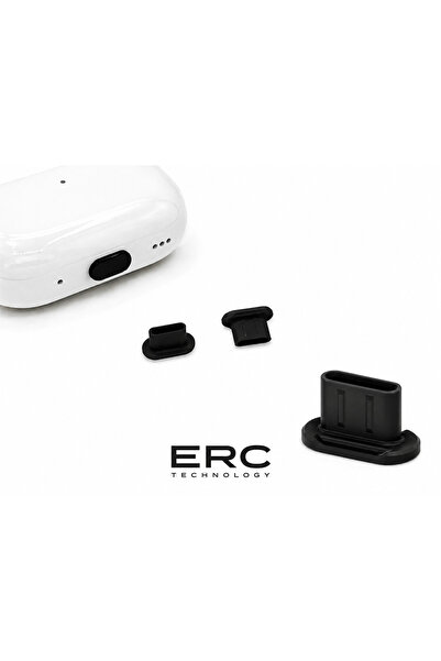 ERCTECH Type-C Şarj Soketi Tıpası 5 Adet Silikon Toz Koruyucu Kapak