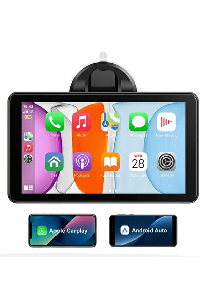 Xentech Light Ecran portabil de 7 inch wireless cu Apple CarPlay și Android A...