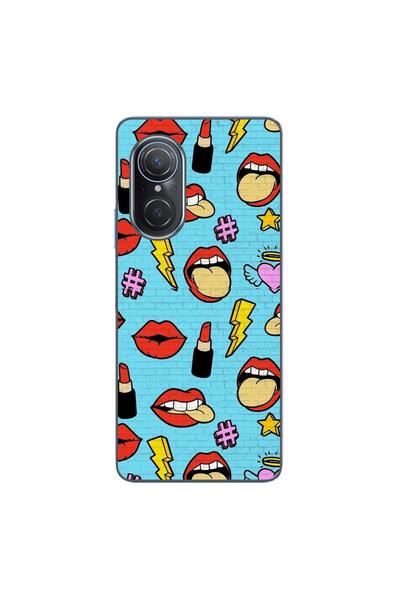 OEM Husa compatibila cu Huawei Nova 9 SE Silicon Gel Tpu Model Pop Art Lips