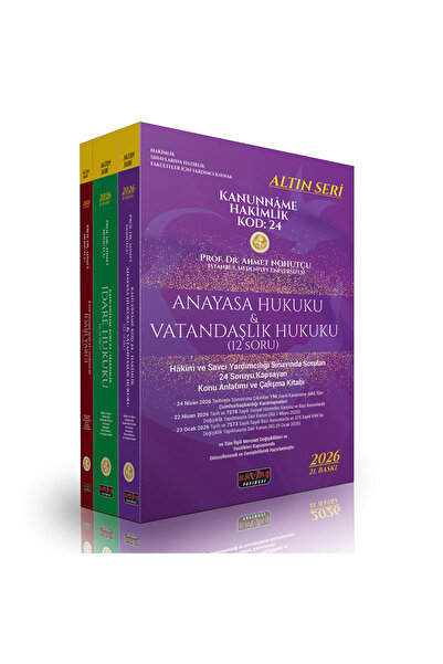 Savaş Yayınevi KANUNNAME Hakimlik Kod: 24 Savaş Yayınları Mayıs 2026