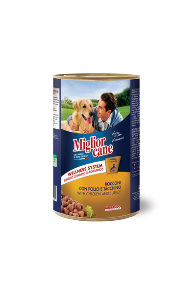 MİGLOR Miglior Chunks Chicken /Turkey Dog Wet Food 1250g ( 5 pcs)