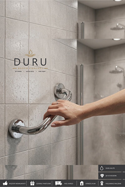 DURUBANYOCONCEPT DUŞ İÇİ TUTUNMA BARI 30 cm PASLANMAZ ÇELİK Ø19 ÇAP