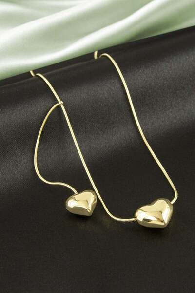 Marsilyan Heart Luxury Steel Necklace Ilkel-Bjt940