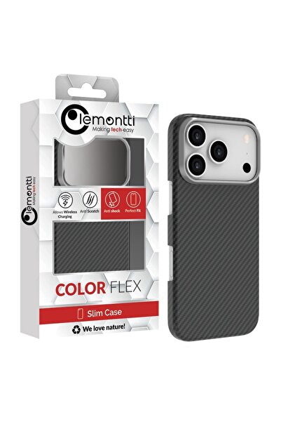 lemontti Husa Slim Aramid/Kevlar Magsafe 600D iPhone 17 Pro Negru