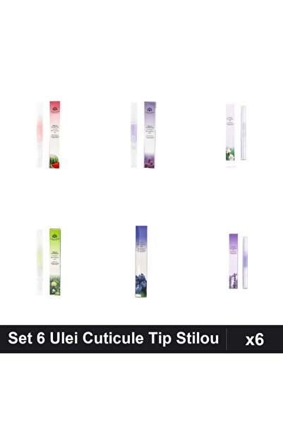 NAİLS Set 6 Ulei Cuticule Tip Stilou - Pepene Verde, Lavanda, Lily, Măr, Afine