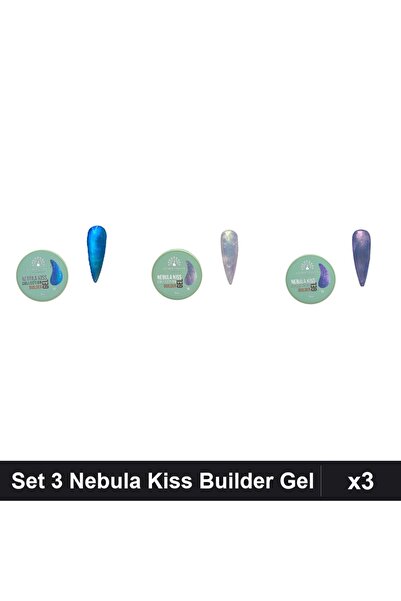 global fashion Set 3 Nebula Kiss Builder Gel 15g - Nr.15, Nr.10, Nr.13