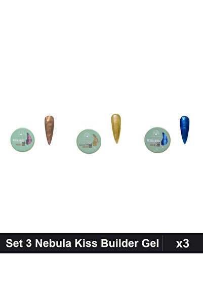 global fashion Set 3 Nebula Kiss Builder Gel 15g - Nr.04, Nr.06, Nr.16