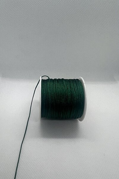 hobi dünyası evim 5 Metre - 0.80 Mm Bileklik İpi Yeşil Renkli Paraşüt İpi