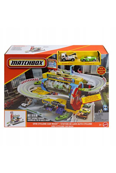 Mattel Games Matchbox Myjnia Turbo Cyclone cu 2 mașini