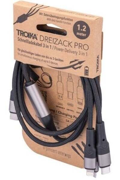 Troika Cablu de încărcare rapidă DREIZACK PRO