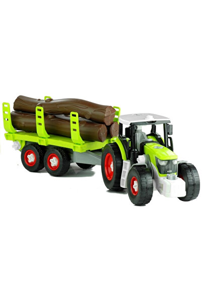 LeanToys Tractor rozprindător de lemne cu remorcă de 43cm