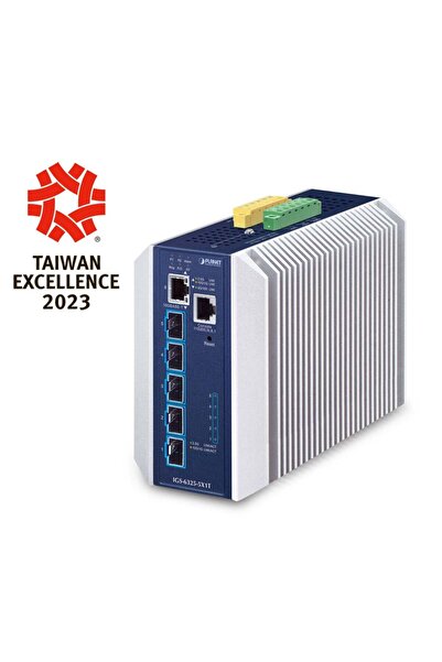 Planet Industrial Layer 3 5-Port 10GBASE-X SFP+ + 1-Port 10GBASE-T Managed Et...