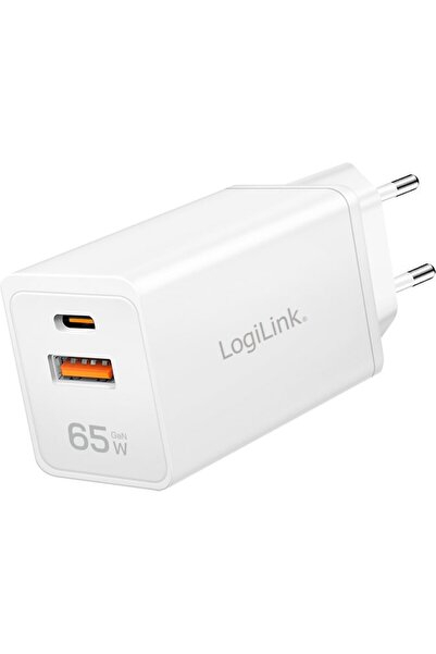 LogiLink ≈Åadowarka sieciowa PA0371 USB GaN, 65 W, 1x USB-C (PD), 1x USB-A (Q...