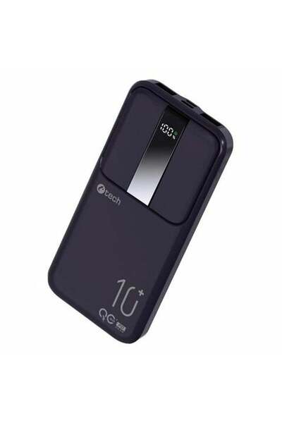 C-TECH Powerbank 10000mAh, Li-Pol, 22,5W, USB-C/USB-A/micro USB