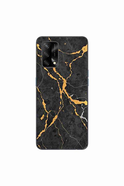 OEM Husa compatibila cu Oppo A74 4G Silicon Gel Tpu Model Noir Gold Marble
