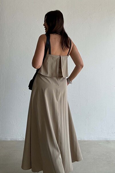 ELVAN TOLON Pure Strap Dress Stone