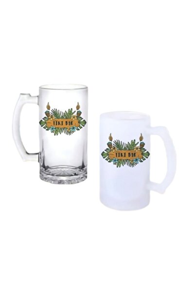 Ghostbastır Tiki Bar Beer Glass with Handle, Frosted or Clear Option 0230