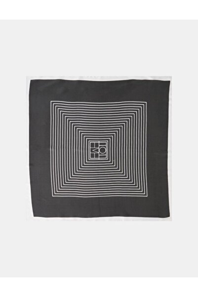 Kayra Line Pattern Scarf Black