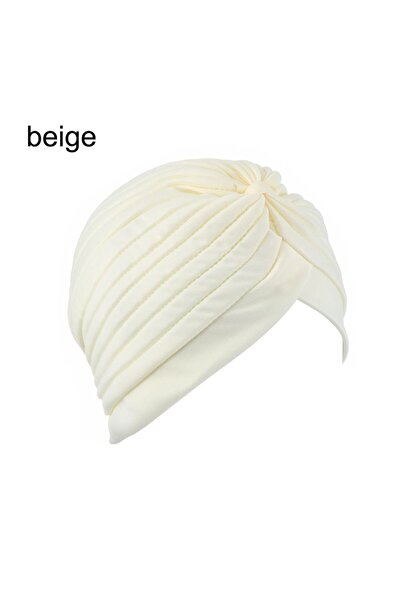 Choice15 beige Women Head Wrap Ladies Head Cover Stretchy Turban Muslim Hat B...