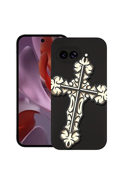 bestcase Калъф за Google Pixel 9a, Cross, Тънък силиконов 0.8ММ, Удароустойчи...