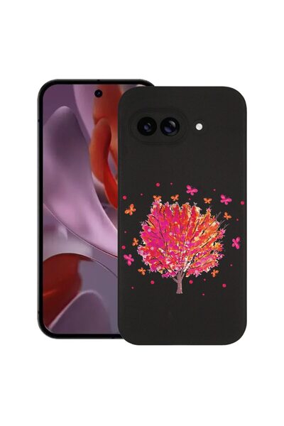 bestcase Тънък силиконов калъф за Google Pixel 9a, Дърво с пеперуди, 1926335 ...