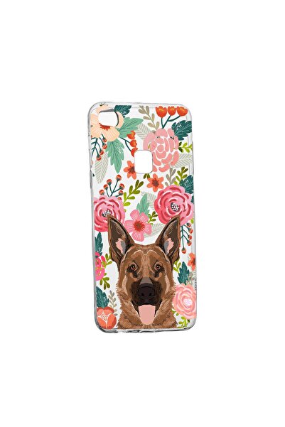 bestcase Калъф с куче и цветя, за Huawei P10 Lite, устойчив на износване, про...