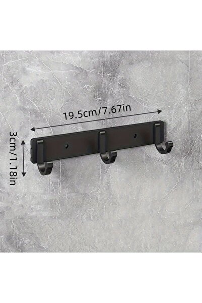 Choice7 3 Hooks 1pc Wall Mounted Hook Rack Aluminum Wall Hook Bathroom Towel ...