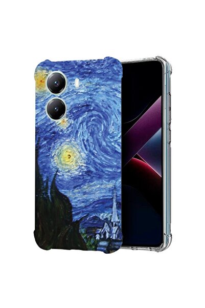 bestcase Съвместим калъф за Poco X7 Pro 5G, Удароустойчив 1.5ММ, Ван Гог - Зв...