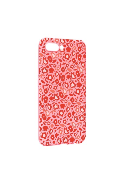 bestcase Калъф за Huawei Honor 10, Десен с червени цветя, устойчив на износва...