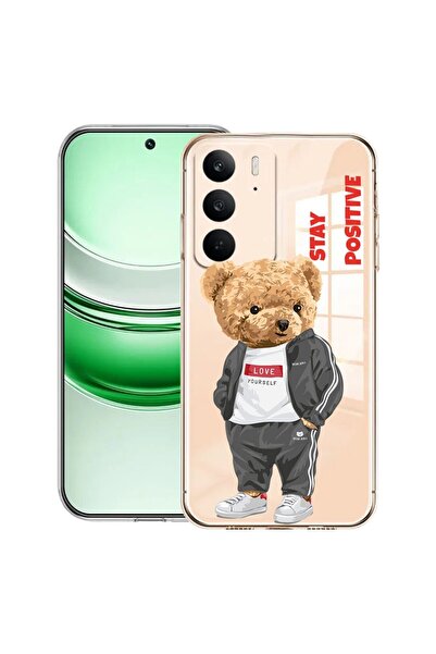 bestcase Husă transparentă din silicon pentru Realme C71, Stay Positive - Urs...