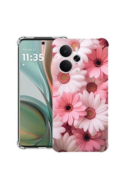 bestcase Husă pentru Realme 14 5G cu design Pink Daisy, Antișoc, cu colțuri î...