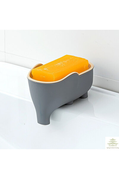 Choice grey Soap Box NEW Double Layer Creative Cute Elephant Bathroom Accesso...