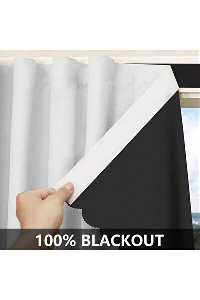 Choice95 Velcro 1pc W100xL130cm white 1pc 100% Blackout Curtain, Self-Adhesiv...