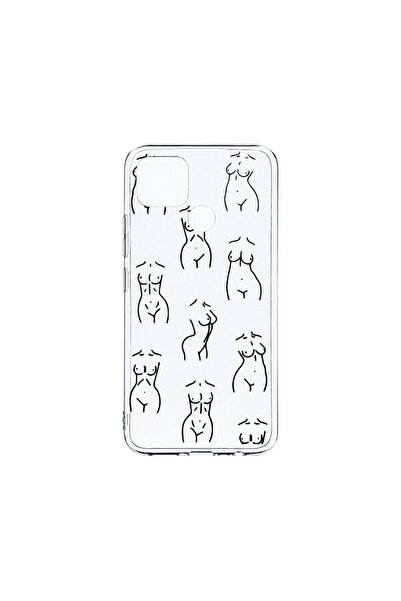 bestcase Прозрачен силиконов калъф 2ММ, съвместим с Realme 7i, с шарка на тял...