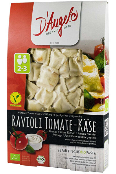 D'angelo Ravioli bio cu rosii si branza, 250g