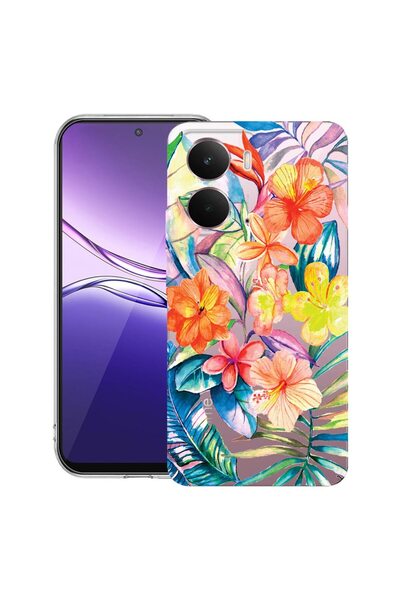 bestcase Husă pentru Realme P3 cu design floral, silicon subțire transparent,...