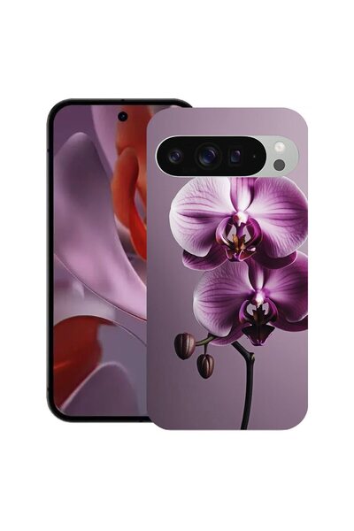 bestcase Калъф за Google Pixel 10 Pro XL с дизайн  "Розова орхидея ", TPU мат...