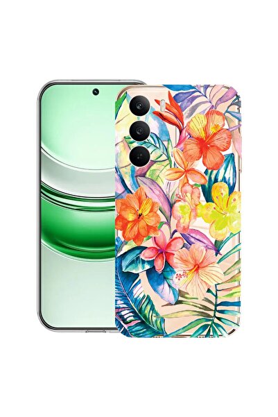 bestcase Husa transparentă din silicon pentru Realme C71, Topical Flowers, 20...