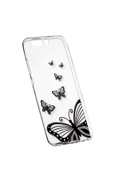 bestcase Husa Silicon, Transparent, Slim, Butterfly, Huawei Y6 2018