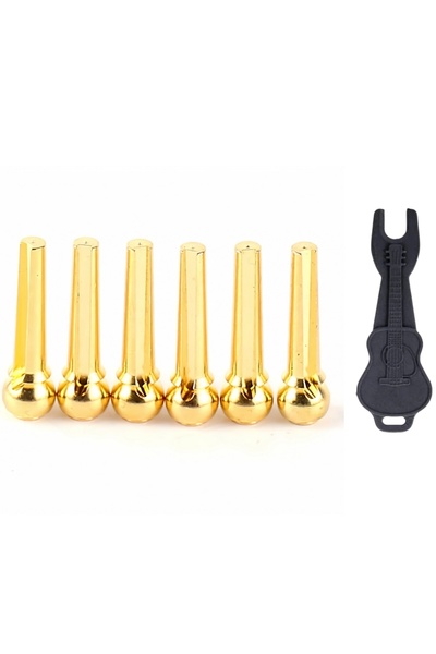 Choice 6 Pcs Miwayer Guitar Bridge Pins 6Pcs Brass Solid Copper String Nuts N...