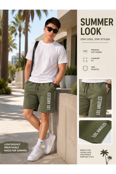 ARROW شورتات صيفية للرجال من LA MEN'S SUMMER STREETWEAR