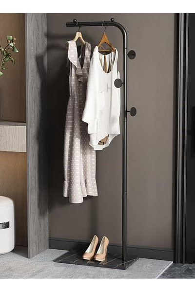 GGEROU Metal Coat Rack Freestanding, Coat Stand With 3 Hooks,Black Clothing R...