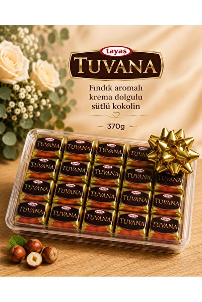 TAYAŞ Tuvana Fındık Aromalı Krema Dolgulu Sütlü Kokolin Çikolata 370 G