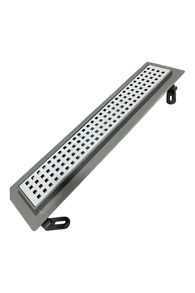 50 CM Paslanmaz Çelik Lineer Duş Kanalı Gideri – Ayarlanabilir Ayaklı Duş Süzgeci