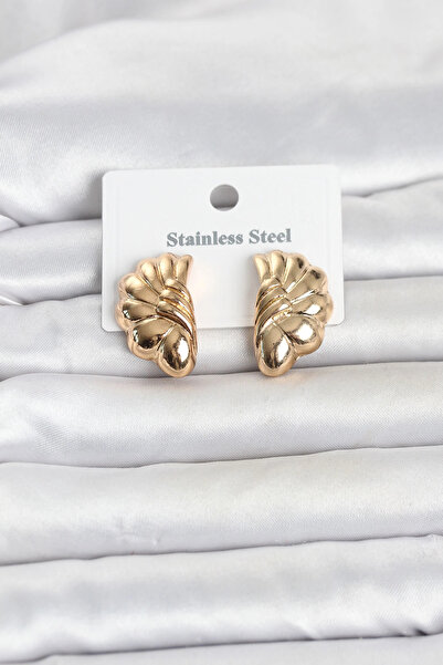 Generic Brand 316L Steel Gold Color Vintage Model Women's Earrings