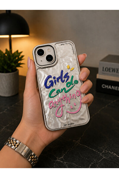 Life goes on desenli parlak pembe iPhone 13 kılıf - pembe