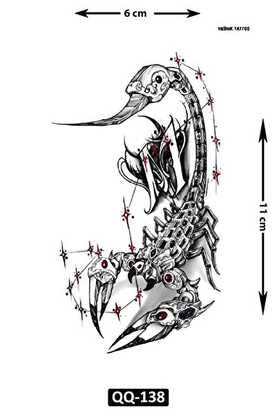 Attach Q-138 ETNİK AKREP DESEN GEÇİCİ DÖVME-TATTO