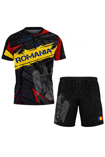 OEM Compleu tricou si pantaloni scurti pentru barbati Romania S093